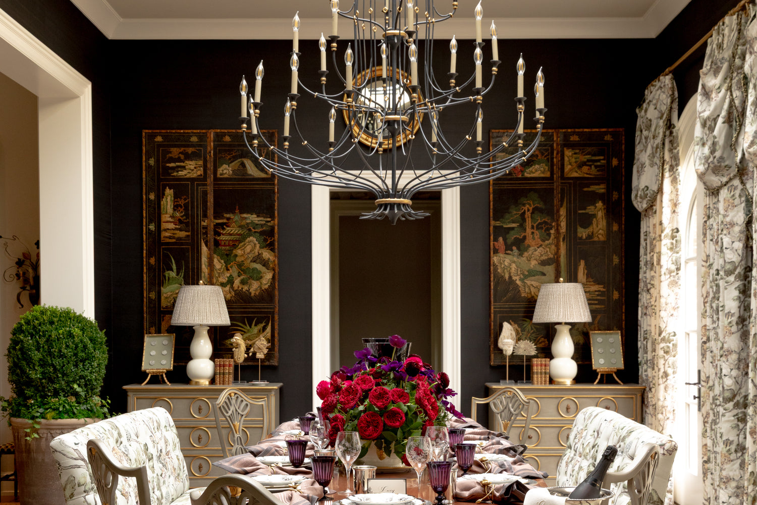 When Interiors Bloom - David Austin Roses at the Flower Magazine Nashville Showhouse