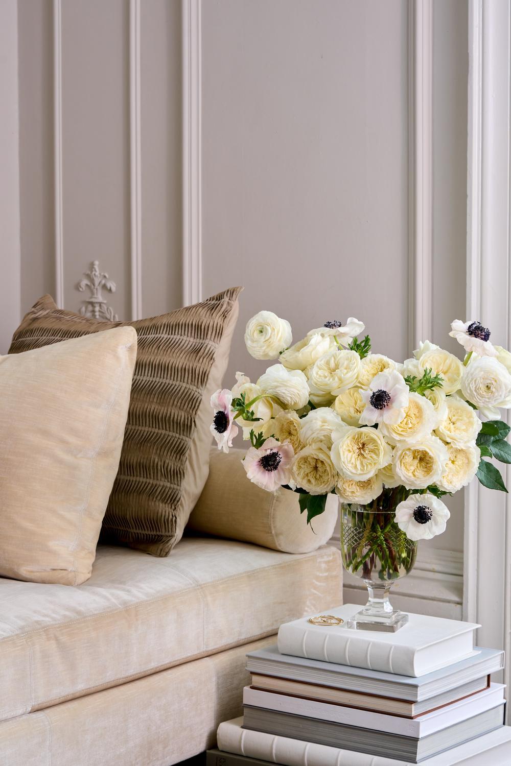 White rose floral arrangement