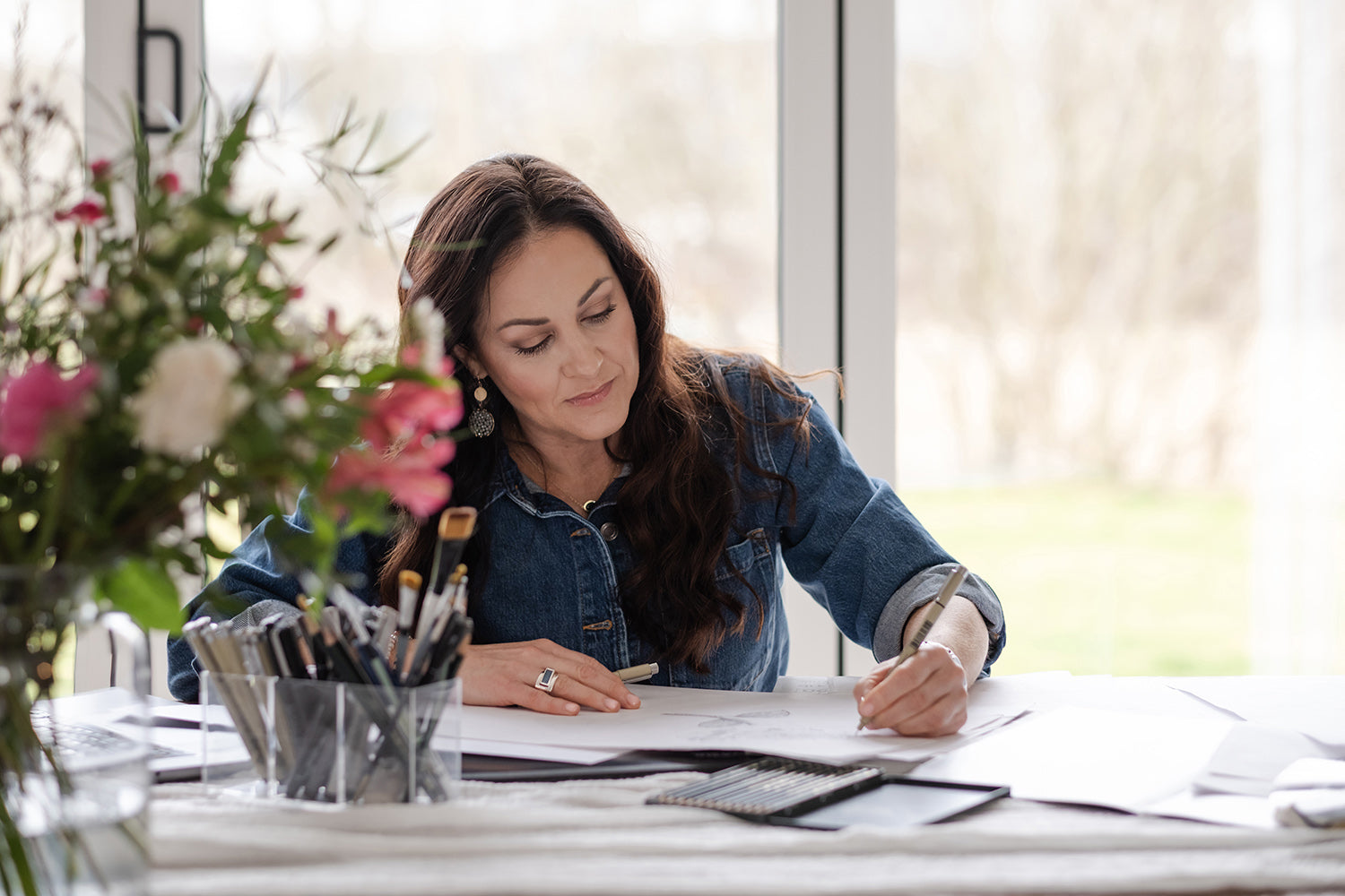 David Austin Rose Bouquets Botanical Illustrations