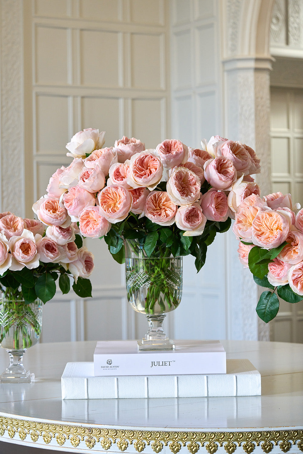 Juliet 32 Stems in Vase with Books
