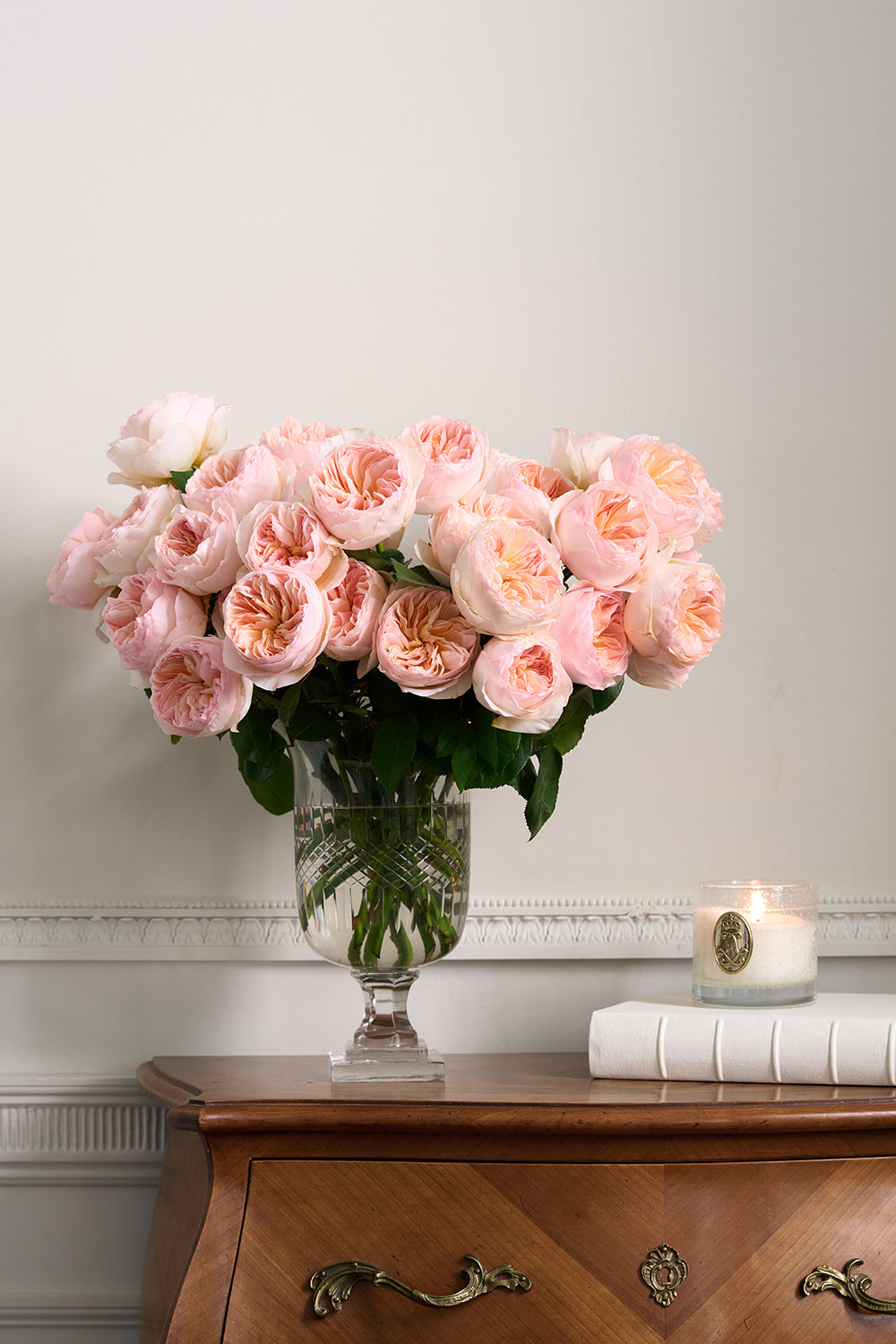 Keira Rose Vase Arrangement David Austin Rose Bouquets