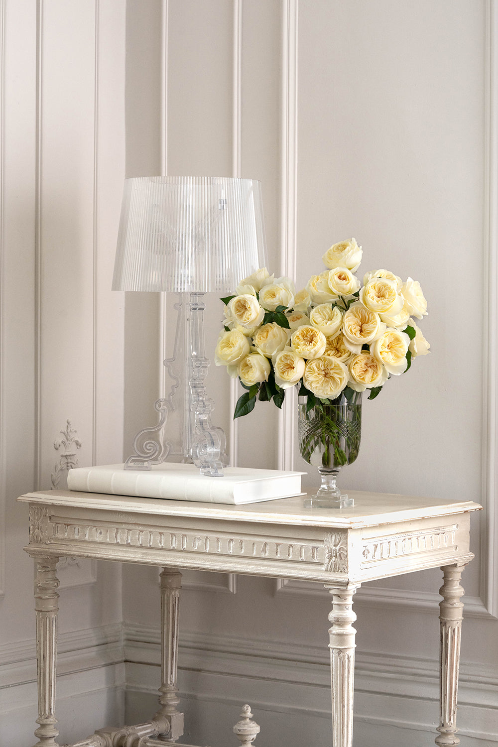 Leonora Rose Bouquet Side Shot in Living Room