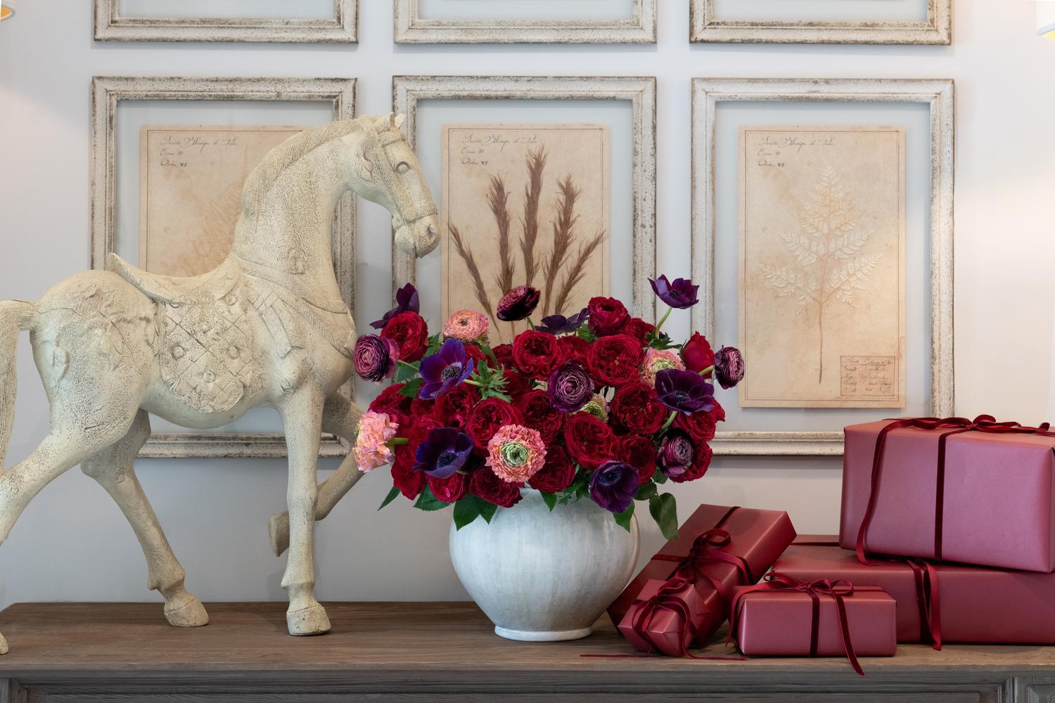 Red rose floral arrangement